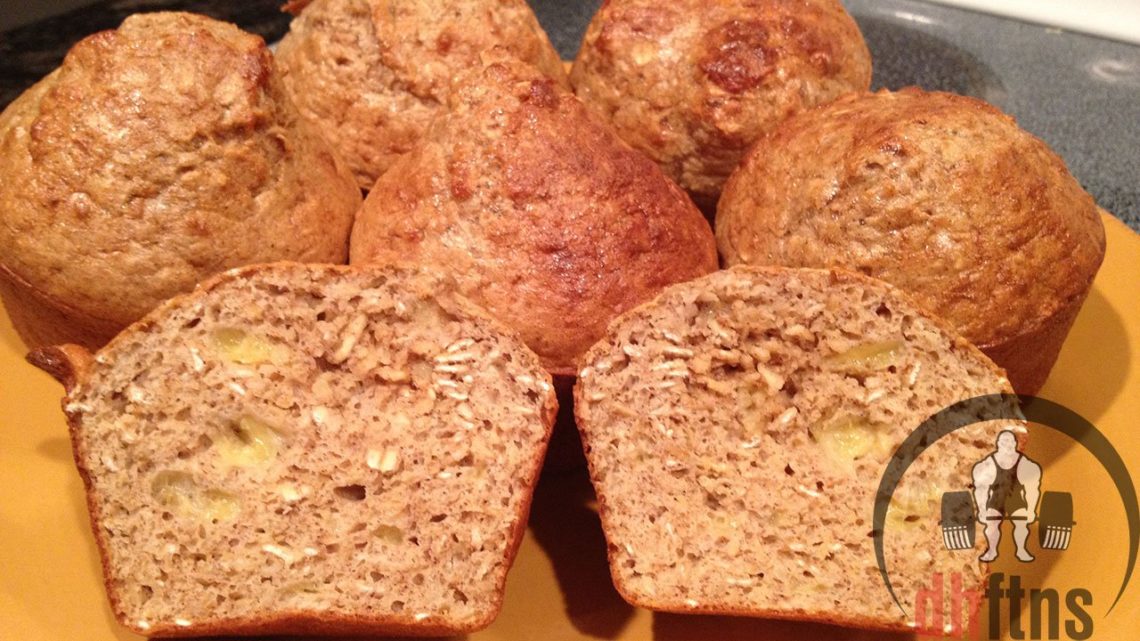 PROTEIN Banana Oat Muffins Recipe (High Fiber/Protein!)