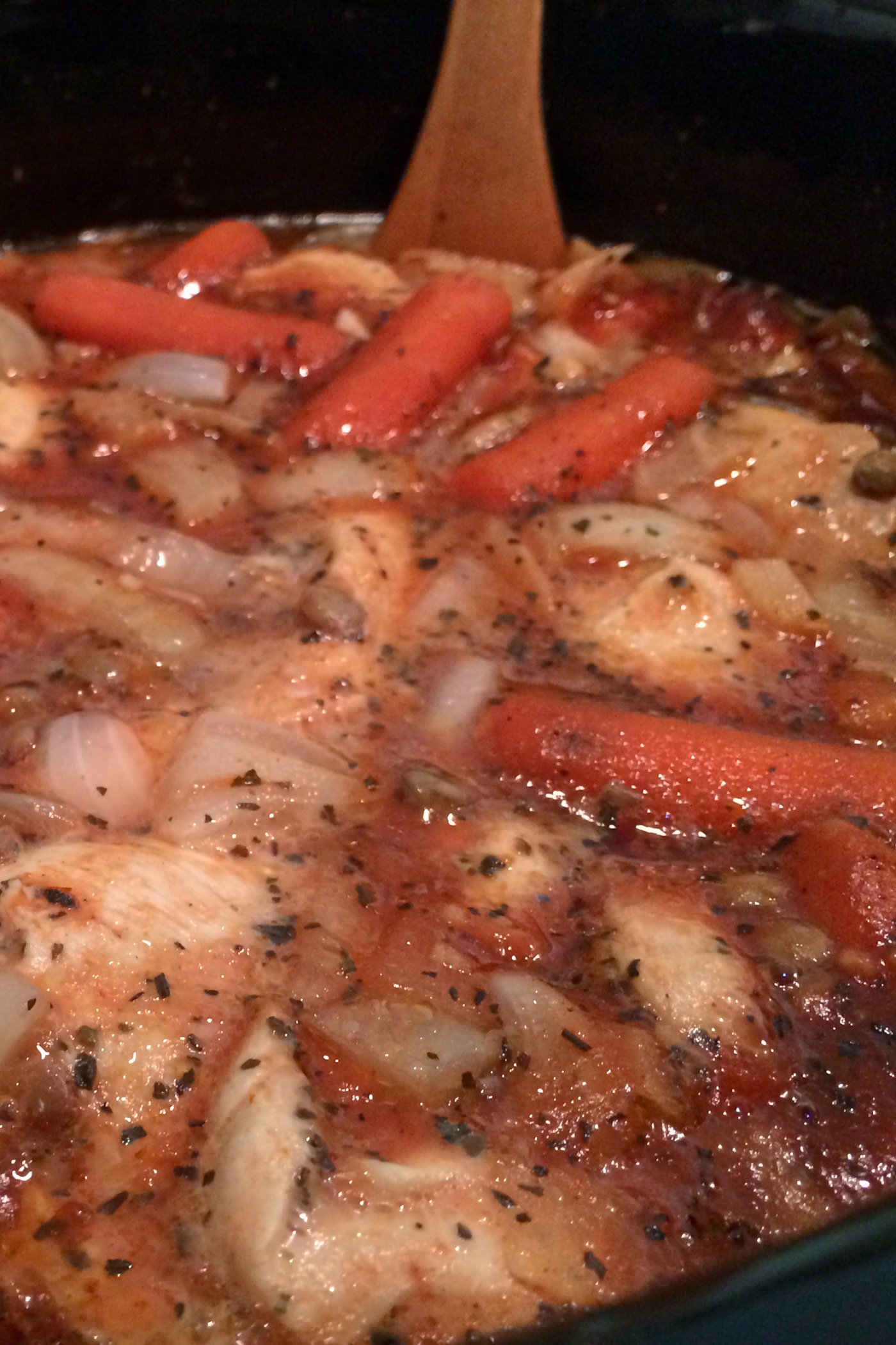 Slow Cooker Sweet & Spicy Chicken Lentils