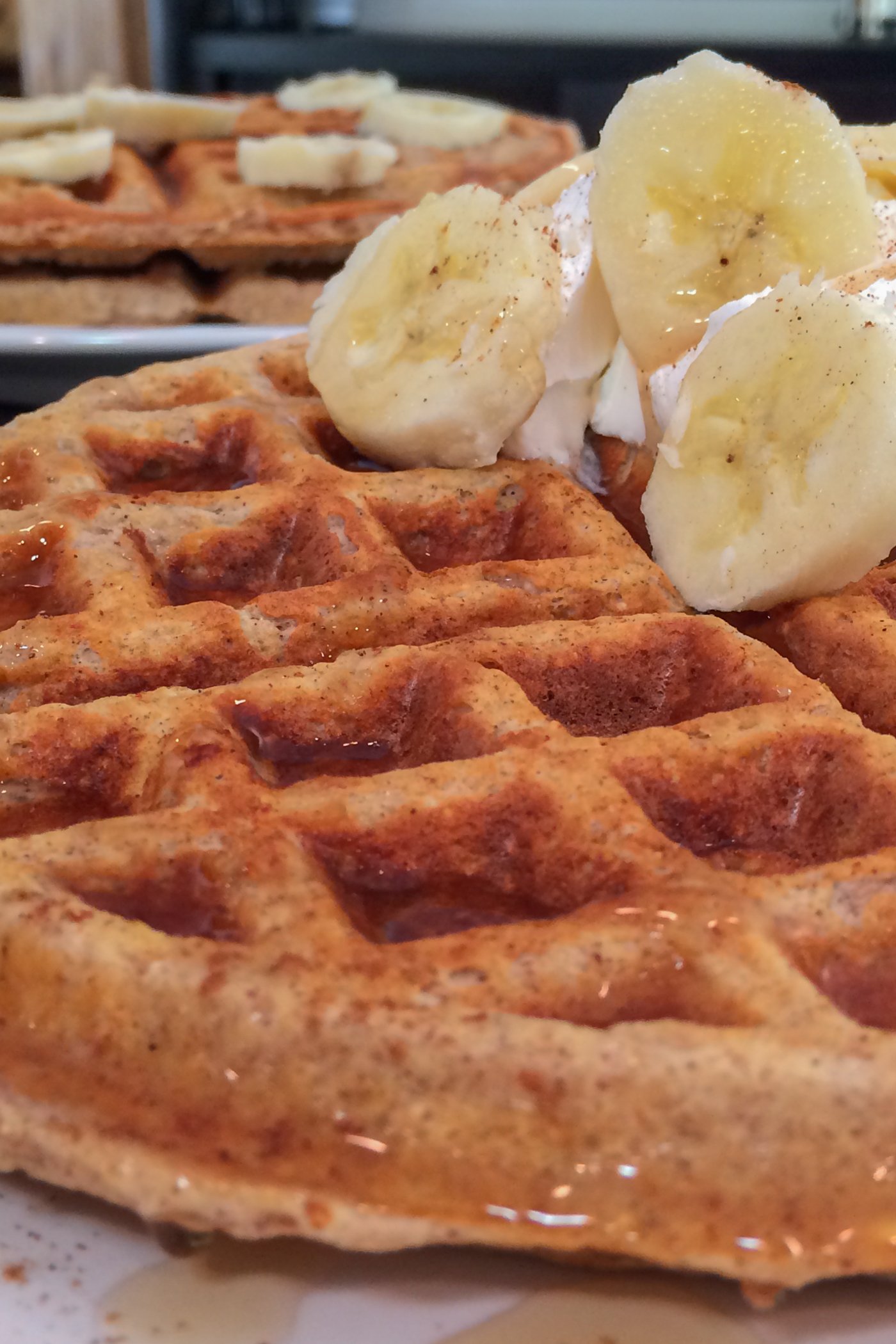 Banana Nut Protein Waffles