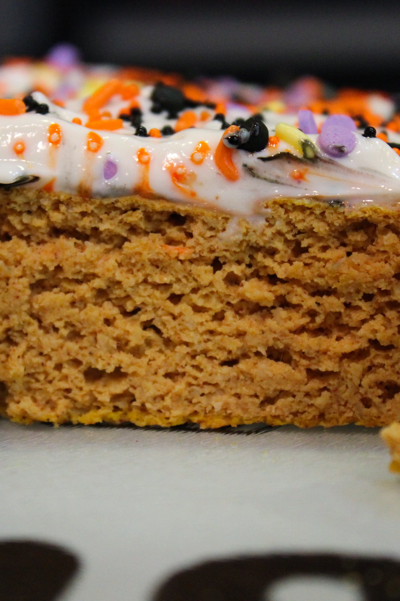 Pumpkin Spice Protein Cake with Frosting