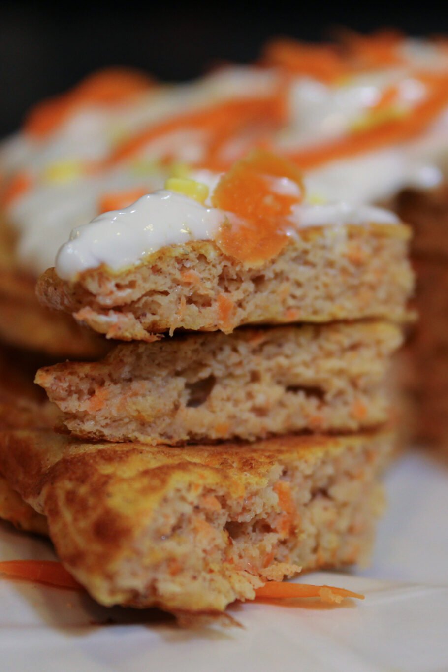 Carrot Cake Protein Pancakes with Frosting Recipe
