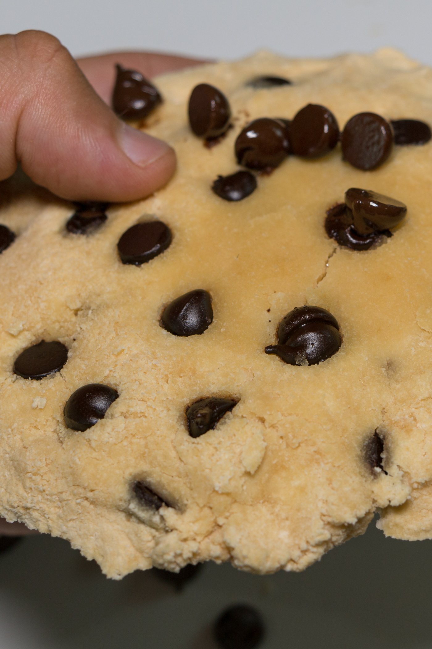 Microwave Chocolate Chip Protein Cookie