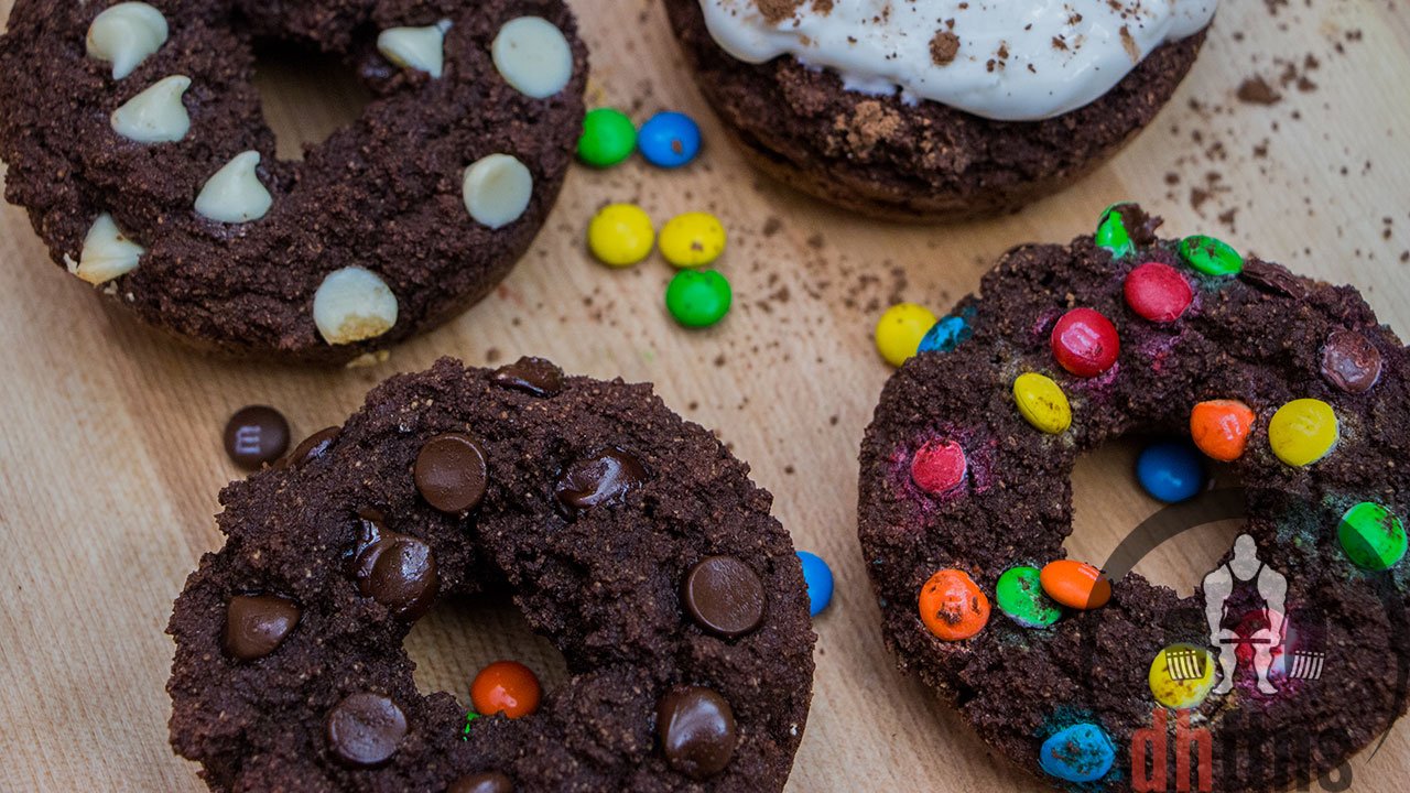 Healthy Triple Chocolate PROTEIN Doughnuts Recipe