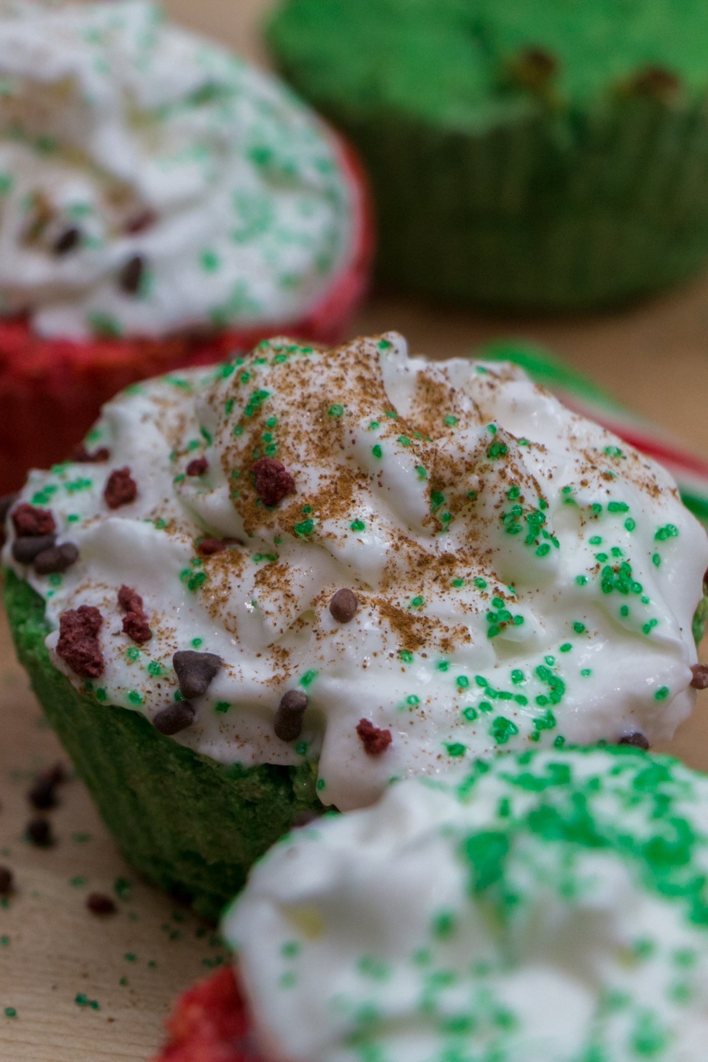Christmas Protein Cupcakes