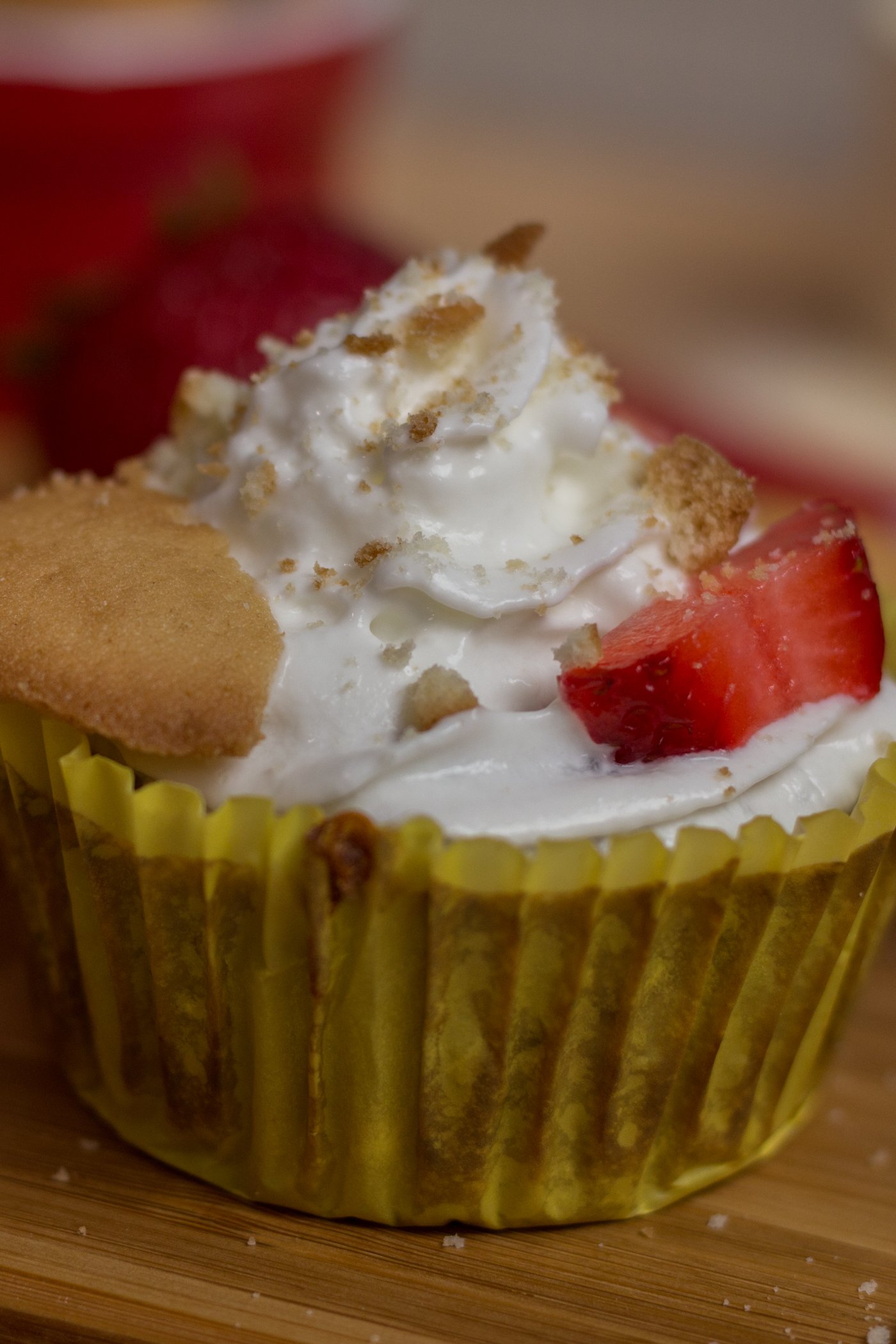 Strawberry Shortcake Protein Cupcakes