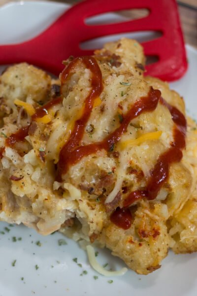 Loaded Tater Tot Slow Cooker Chicken Recipe