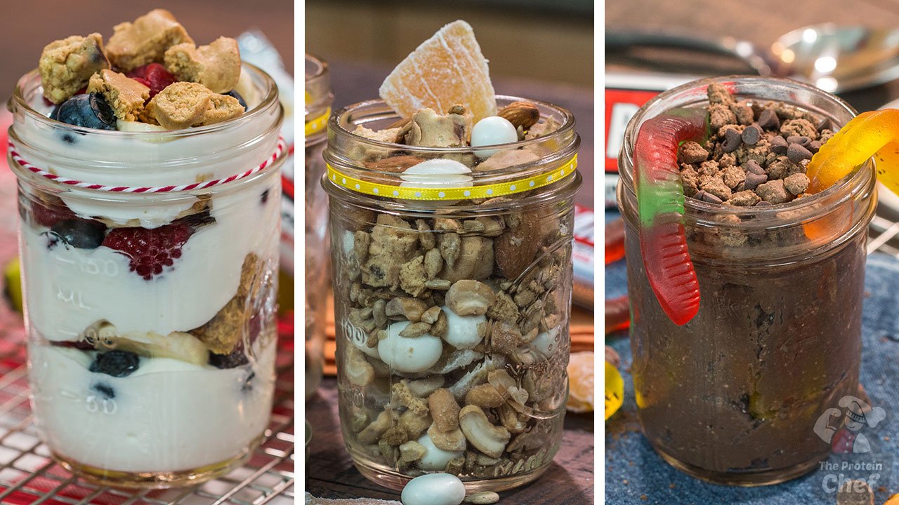 How To Make 5 MINUTE Protein Bar Mason Jars!