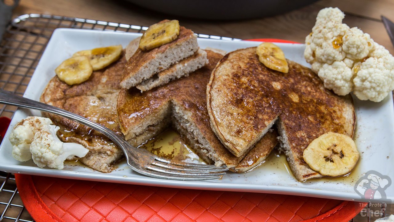 The BEST Cauliflower PROTEIN Pancakes Recipe