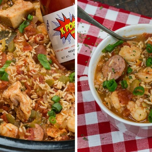 Easy Protein Packed SLOW COOKER Jambalaya Recipe