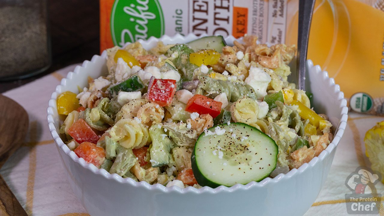 Easy Summer Greek YOGURT Macaroni Salad Recipe