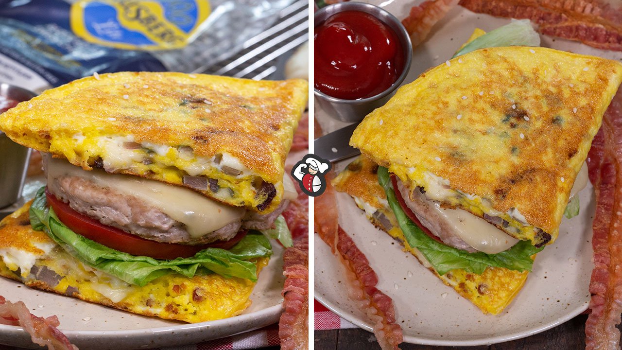 10 Minute Keto Omelette Cheeseburgers Recipe