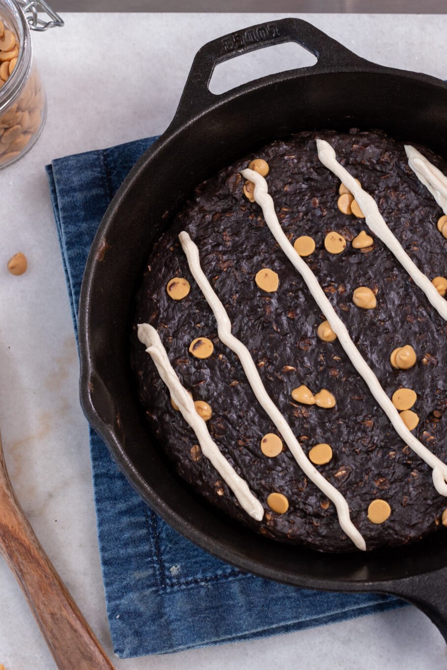 Chocolate Baked Protein Oatmeal Skillet Recipe