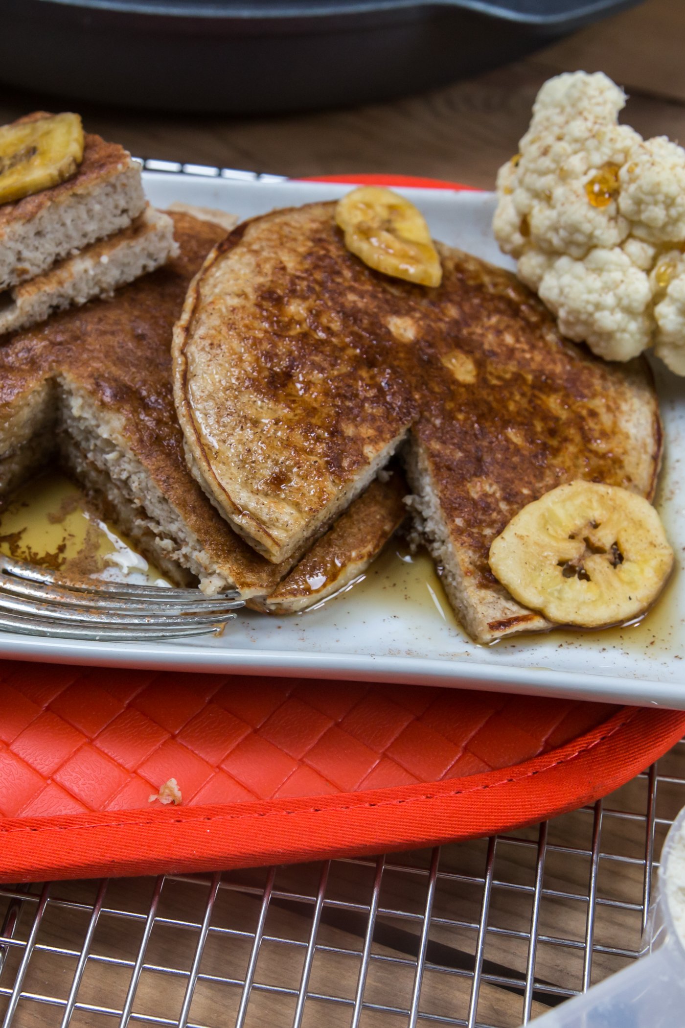Easy Cauliflower Protein Pancakes