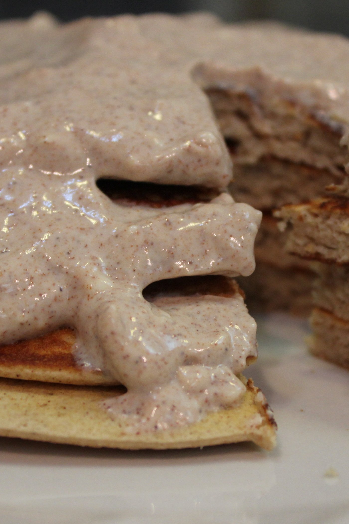 Cinnamon Roll Protein Pancakes