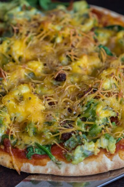 Healthy Breakfast Pita Pizza Recipe
