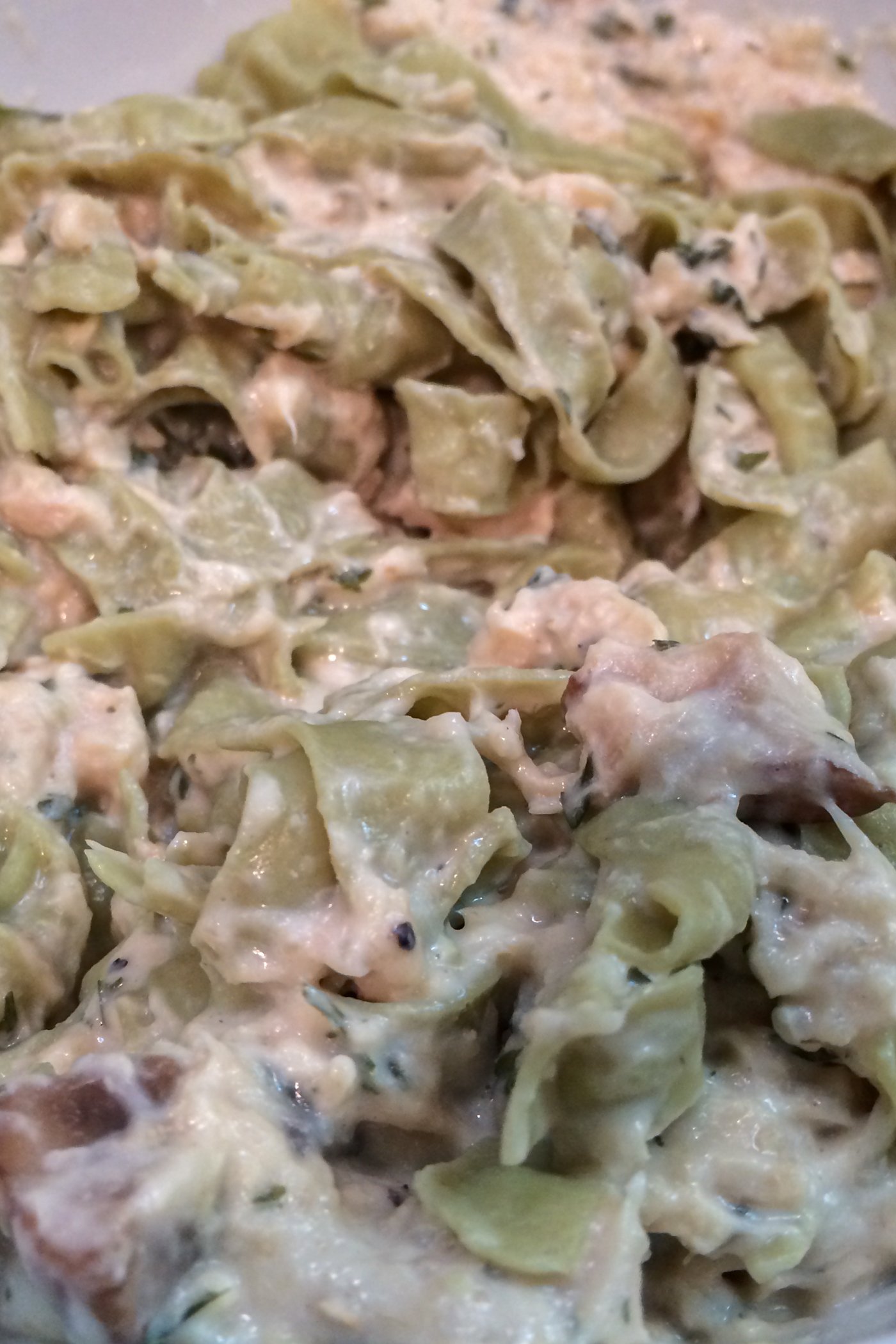 High Protein Fettuccine Tuna Alfredo