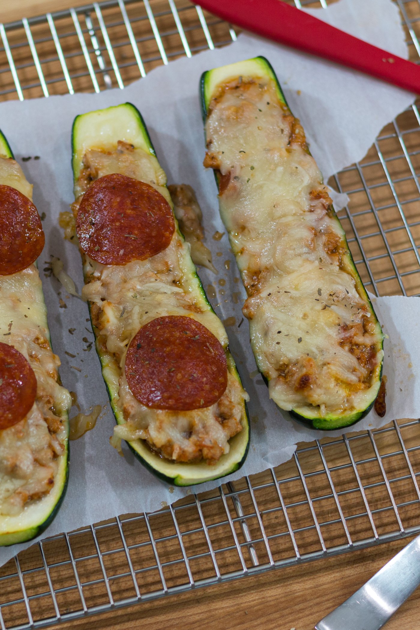 Low Carb Zucchini Pizza Boats