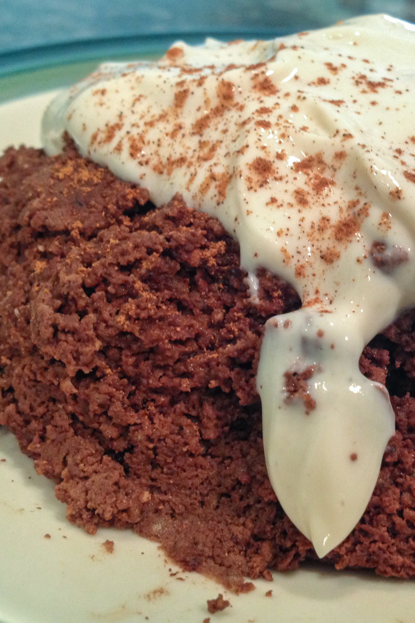 Microwave Protein Soufflé with Frosting