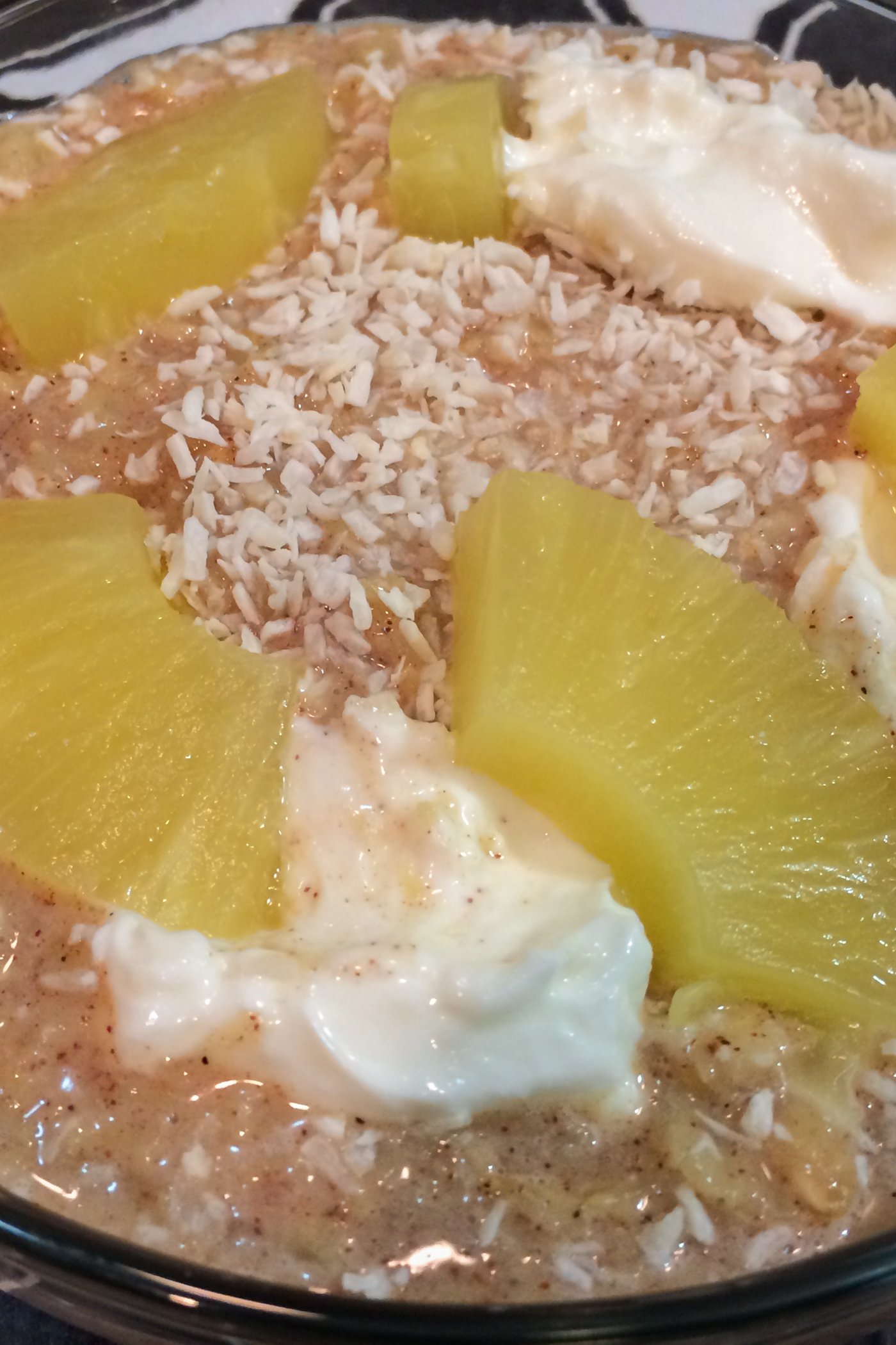 Pineapple Cake Protein Oatmeal