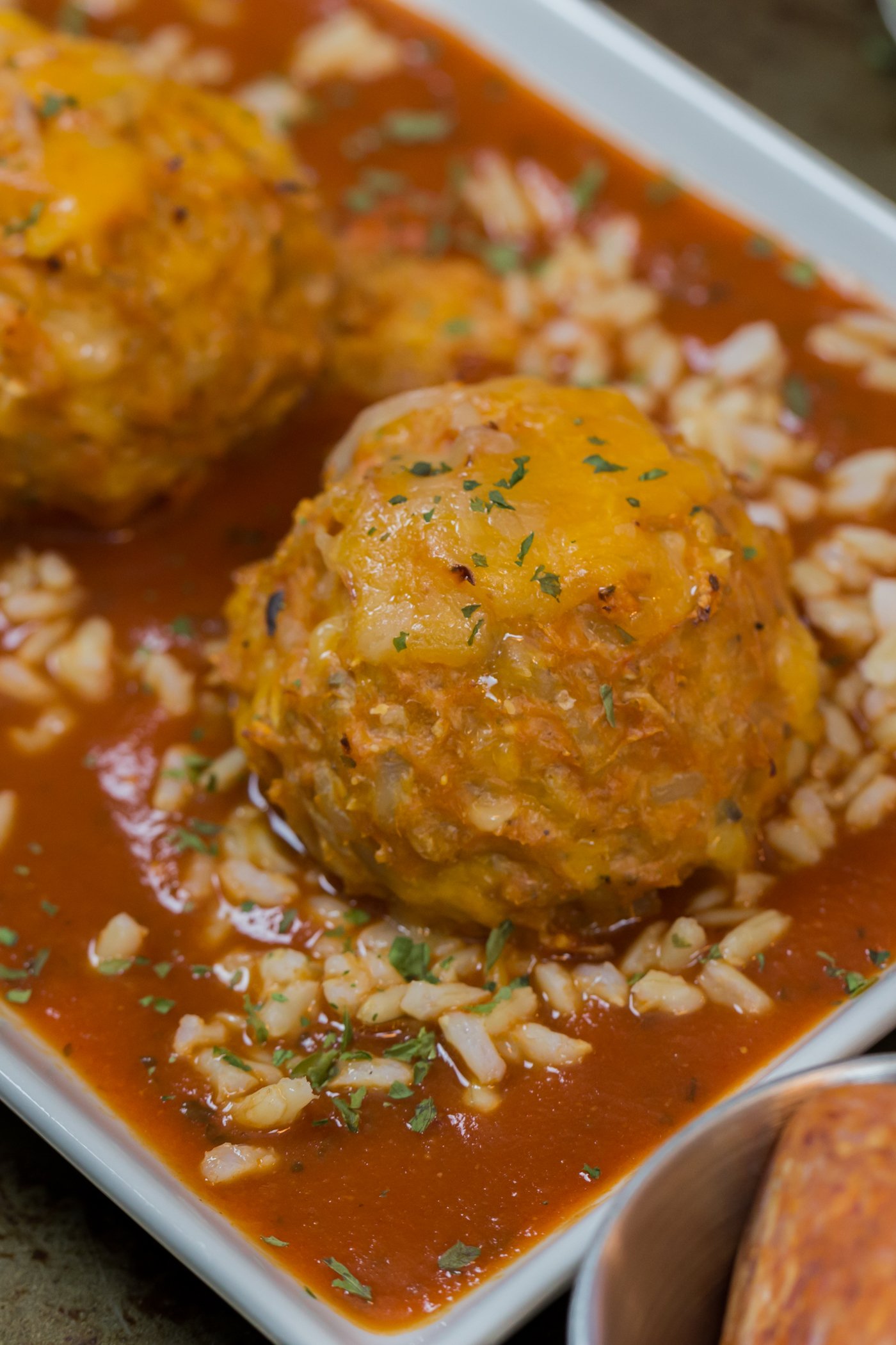 Rice Pizza Meatballs