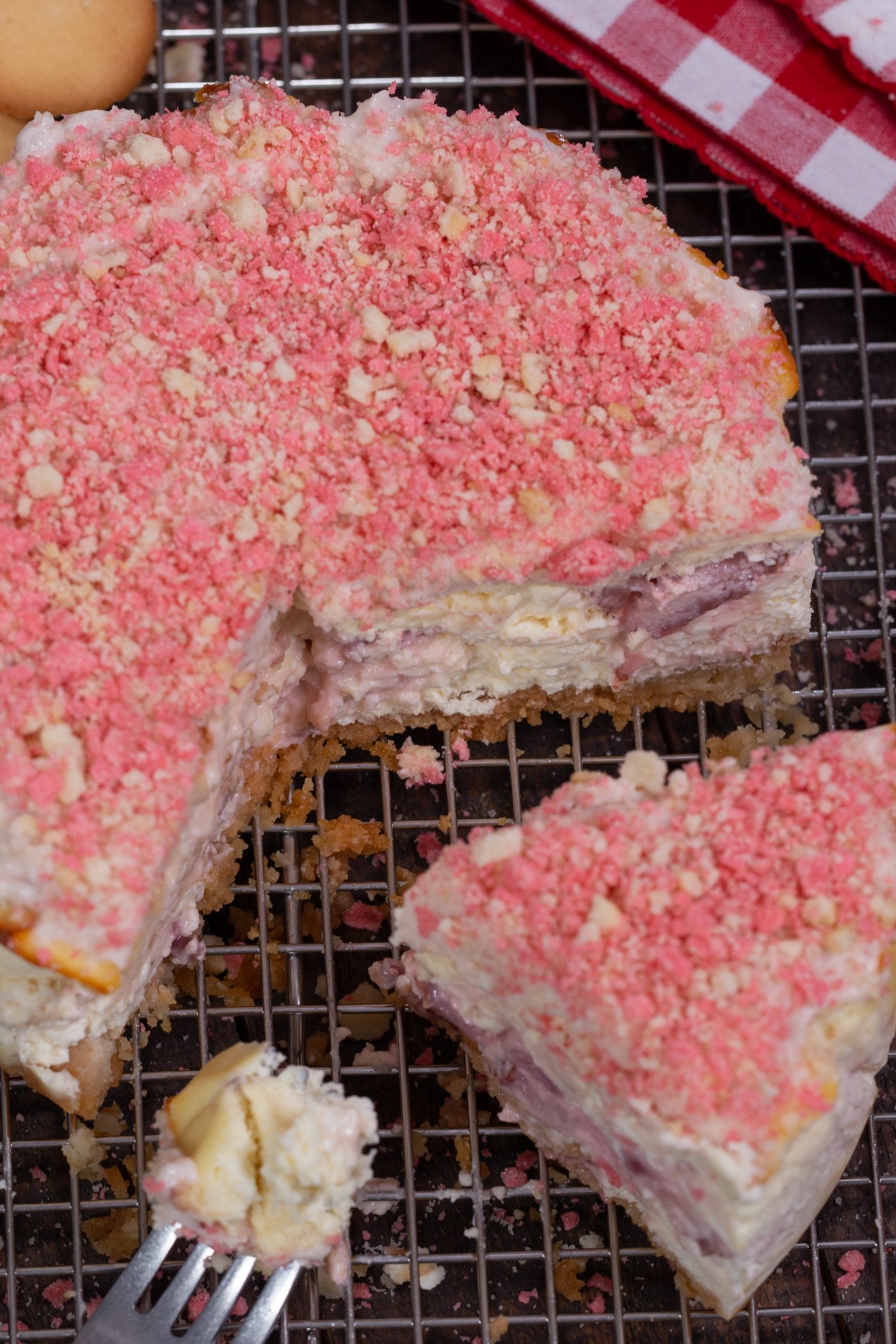 Strawberry Shortcake Protein Cheesecake
