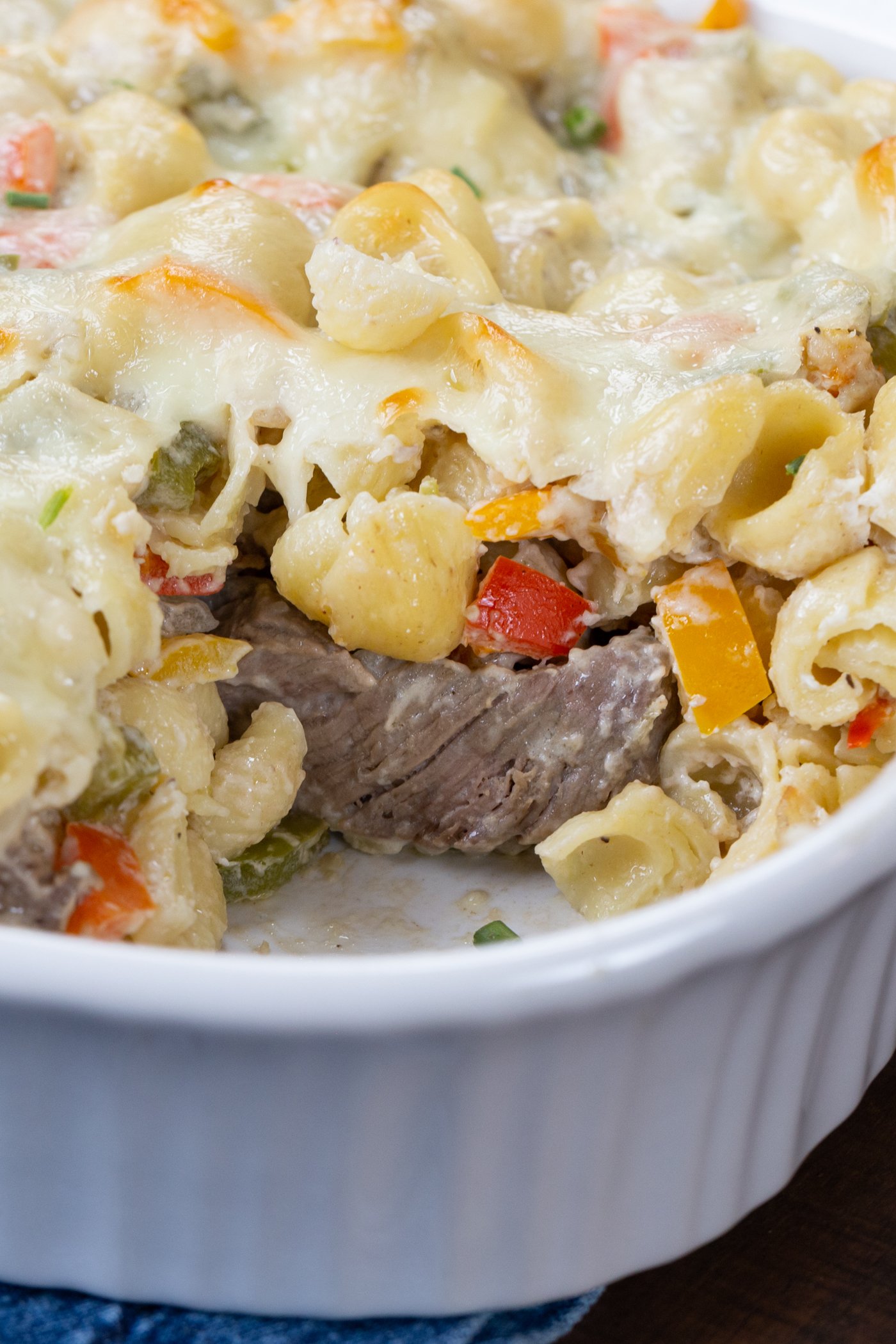 High Protein Cheesesteak Casserole