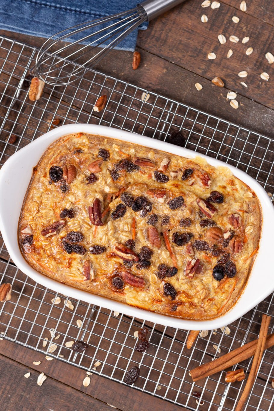 Baked Carrot Cake Protein Oatmeal Recipe