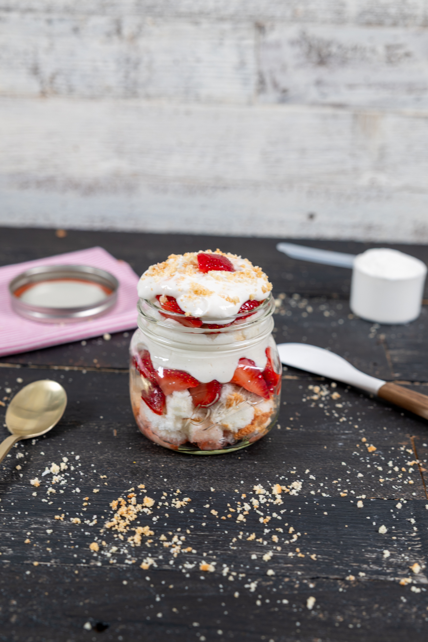 Easy Protein Strawberry Shortcake