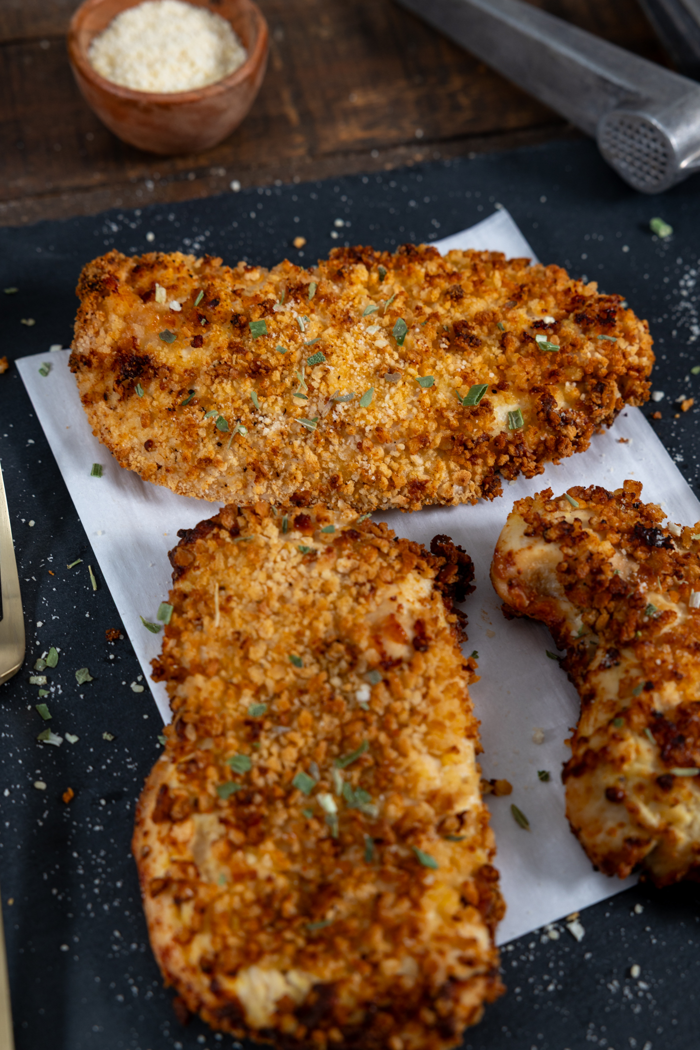 Air Fryer Parmesan Crusted Chicken