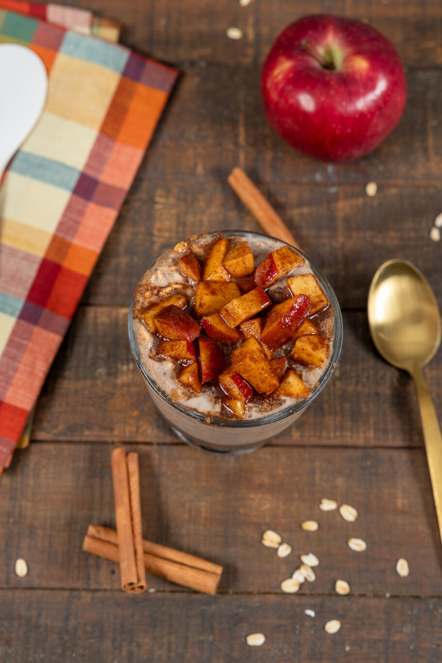Apple Pie Protein Overnight Oats Recipe